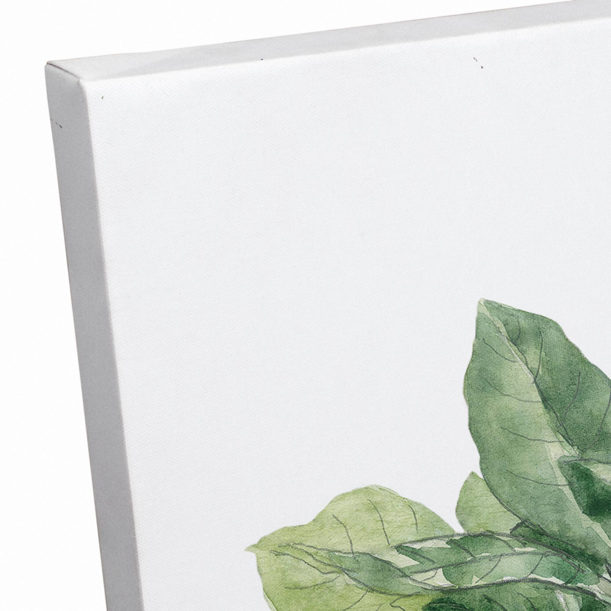 Bucket of Basil 11" x 14" Canvas Wall Art